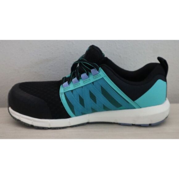 Timberland Pro Women's Sz 8.5W Black/Aqua Radius Comp Toe Work Shoes - Picture 5 of 11